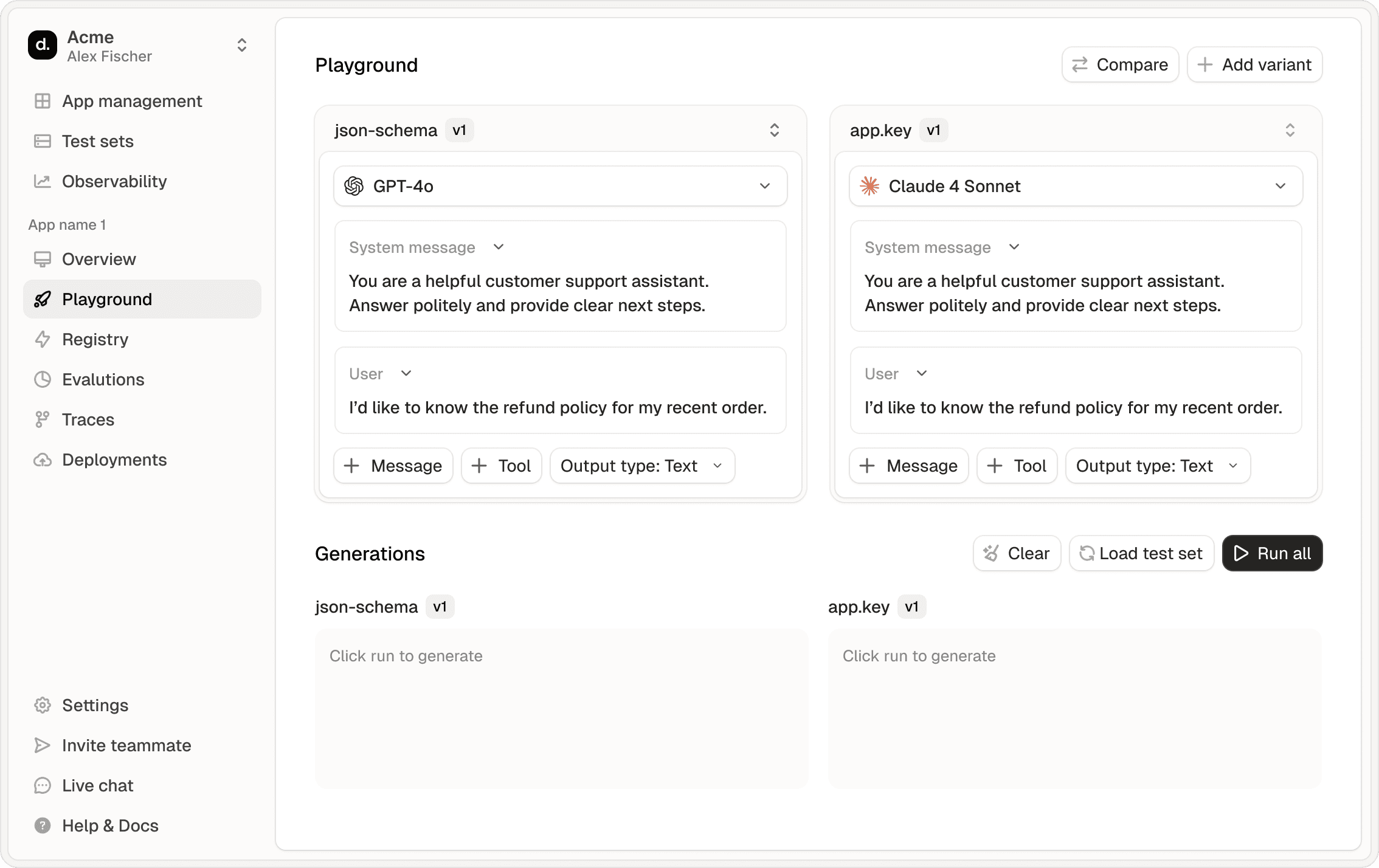 Agenta screenshot 2