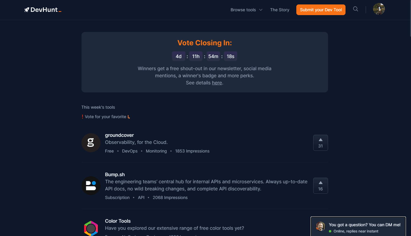 Dev Hunt screenshot 1