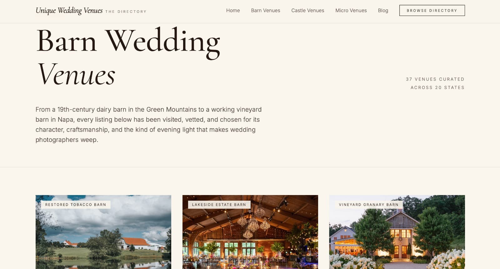 Unique Wedding Venues USA screenshot 1