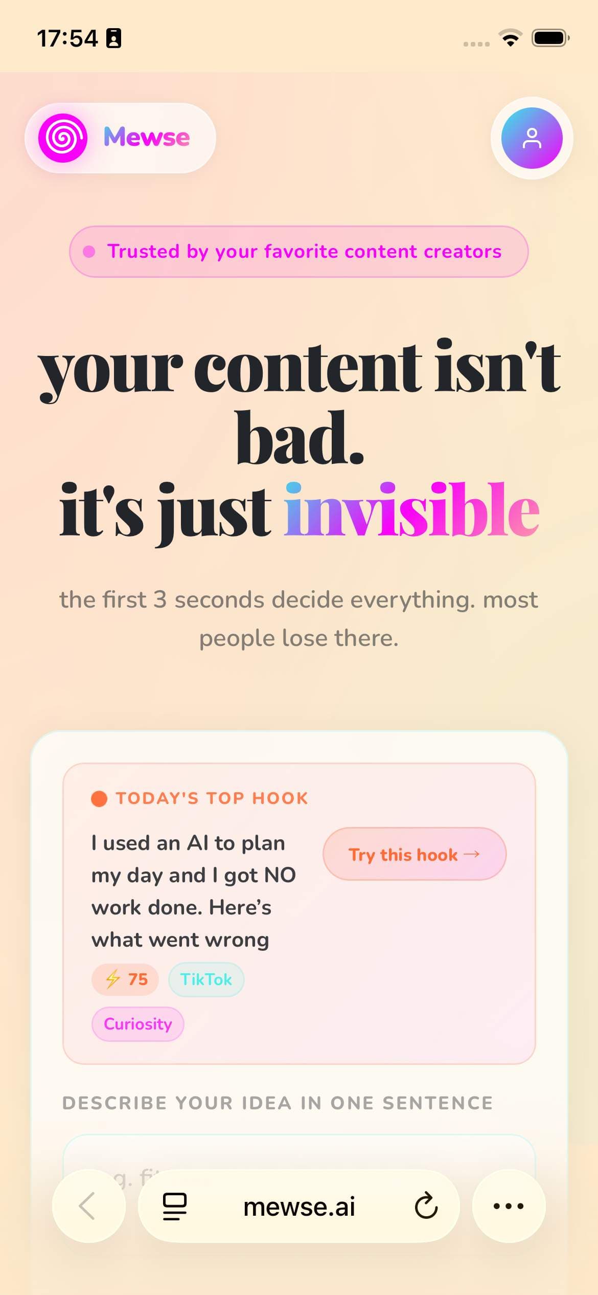 Mewse screenshot 1