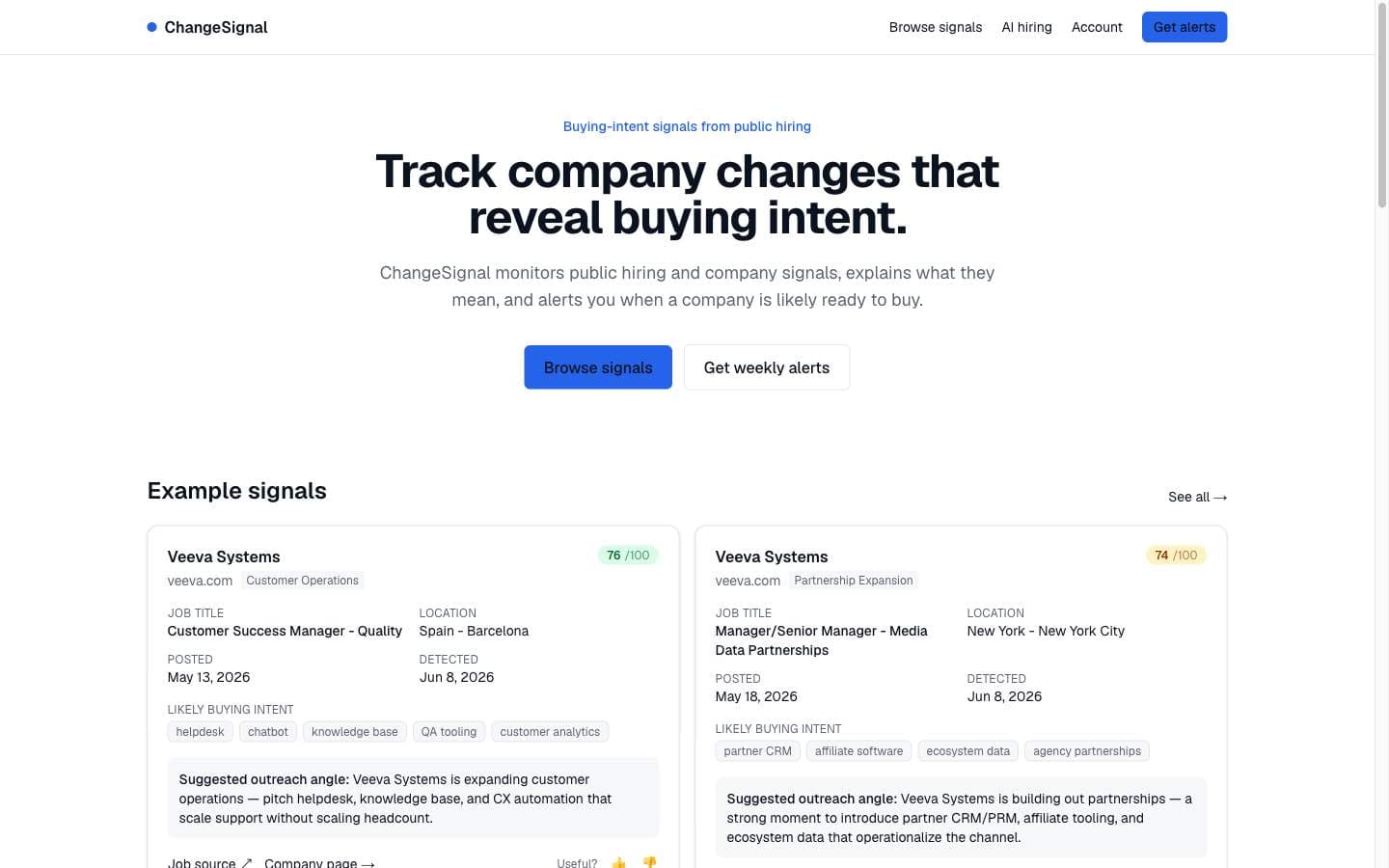 ChangeSignal screenshot 1