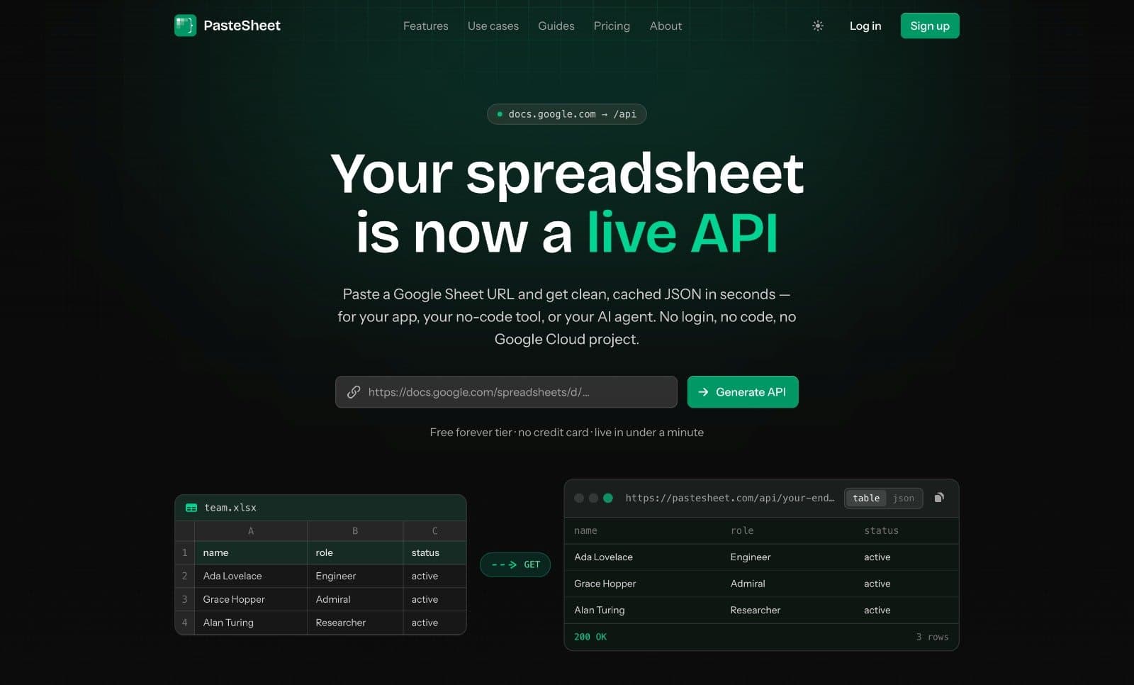 PasteSheet screenshot 1