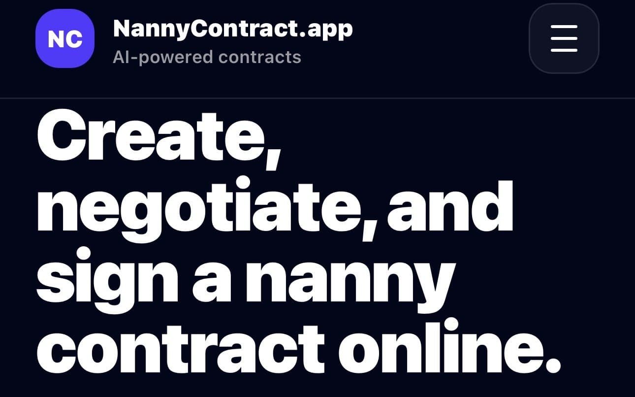 NannyContract.app screenshot 1