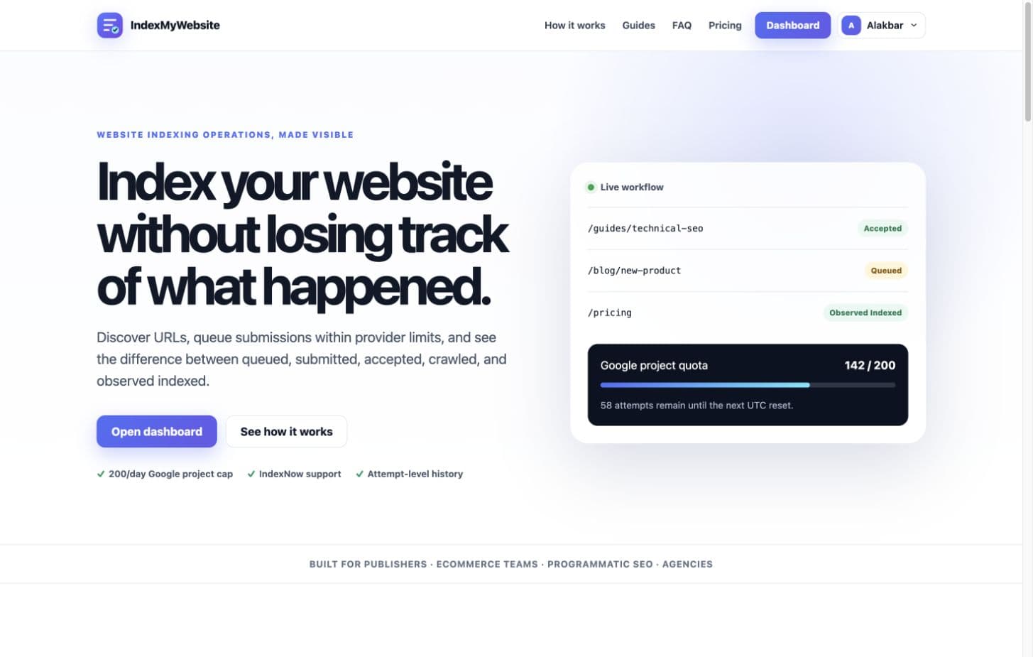 IndexMyWebsite screenshot 1