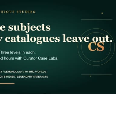 The Cabinet of Curious Studies