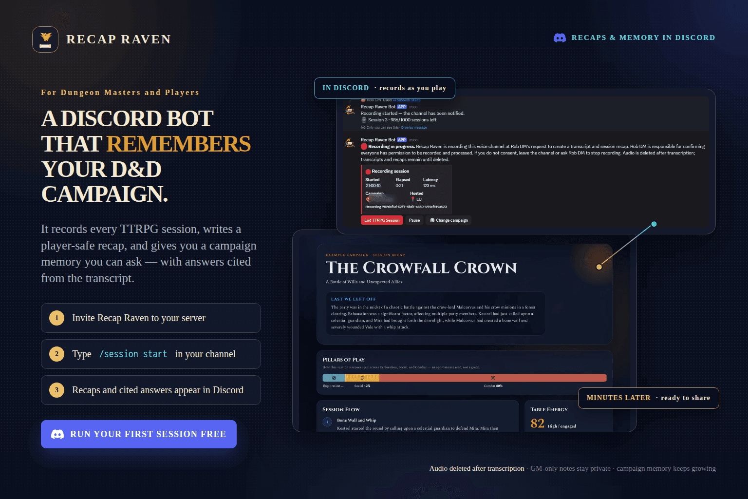 Recap Raven screenshot 1