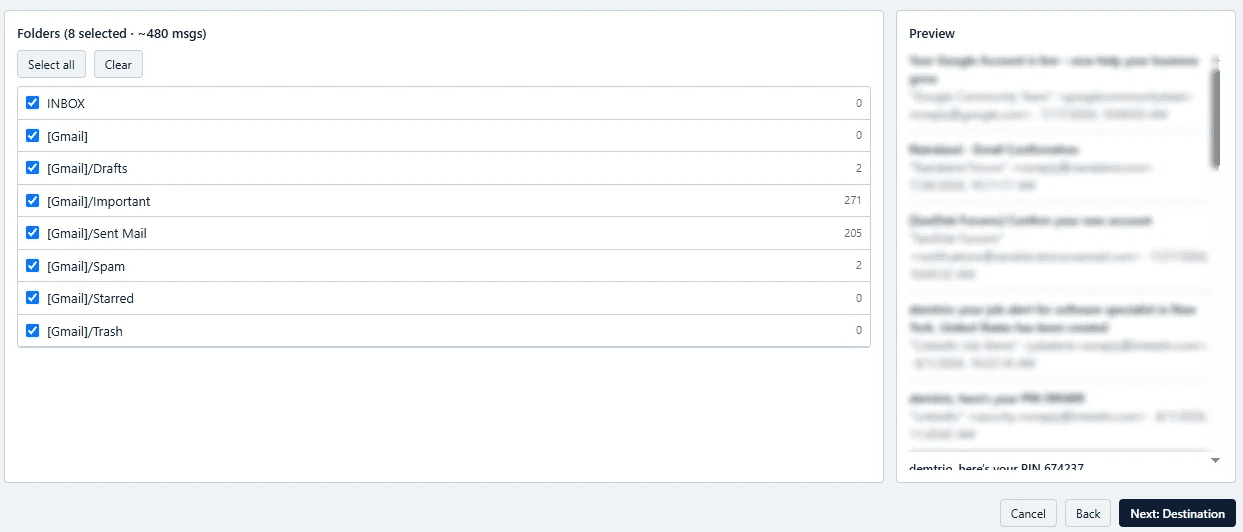 Datavare IMAP Backup Software screenshot 4