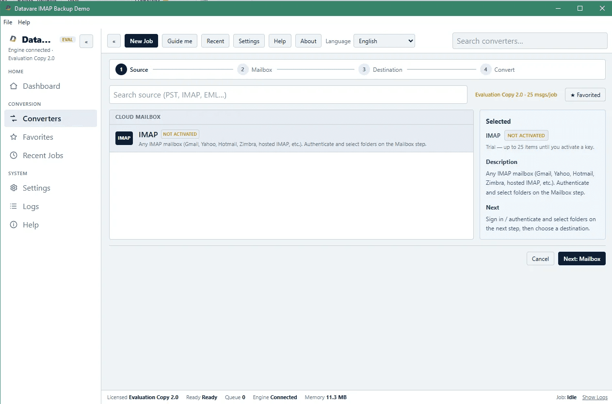 Datavare IMAP Backup Software screenshot 6