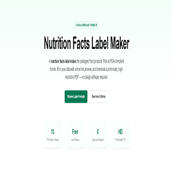 Nutrition Facts Label Maker screenshot 1