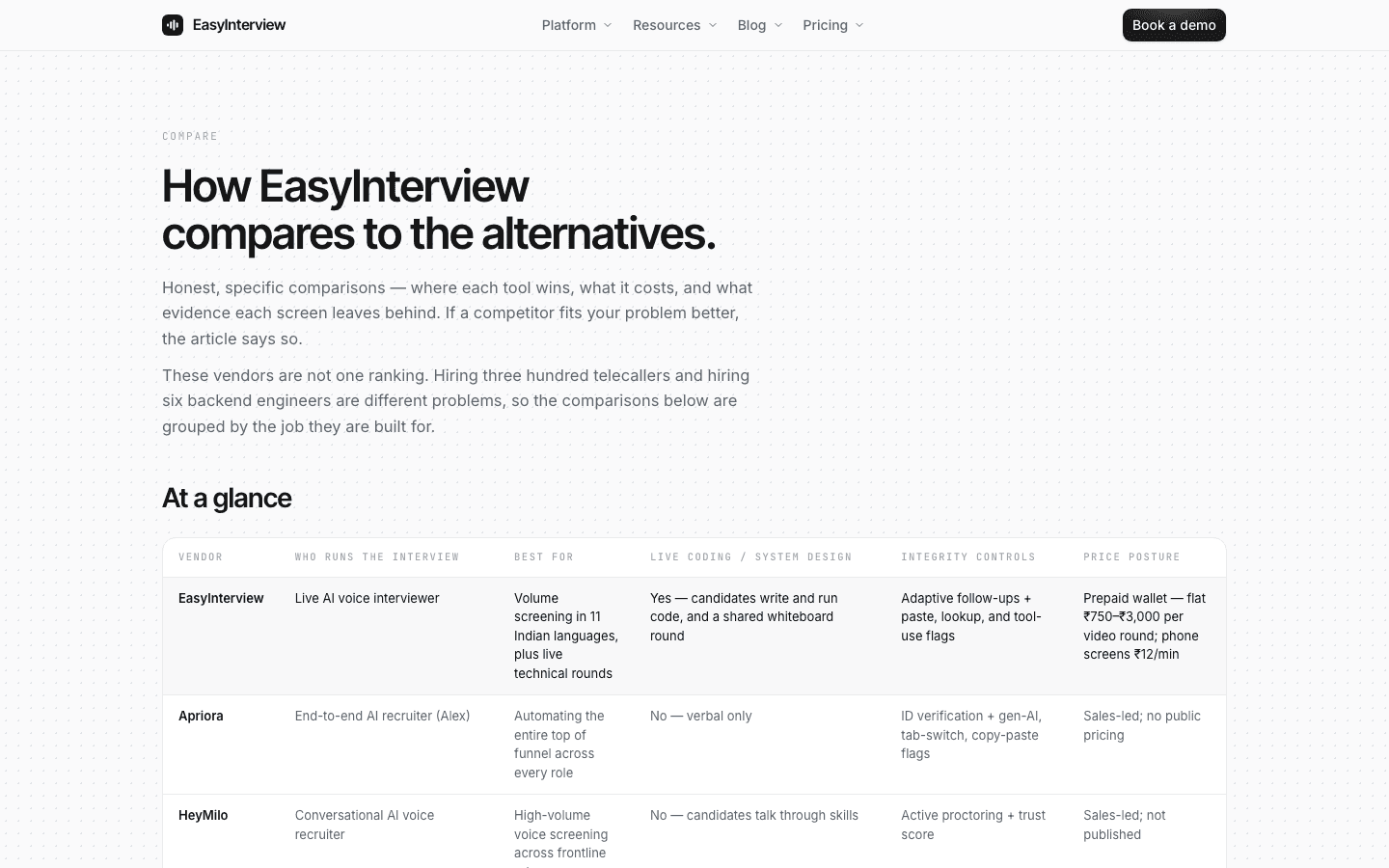 EasyInterview screenshot 2