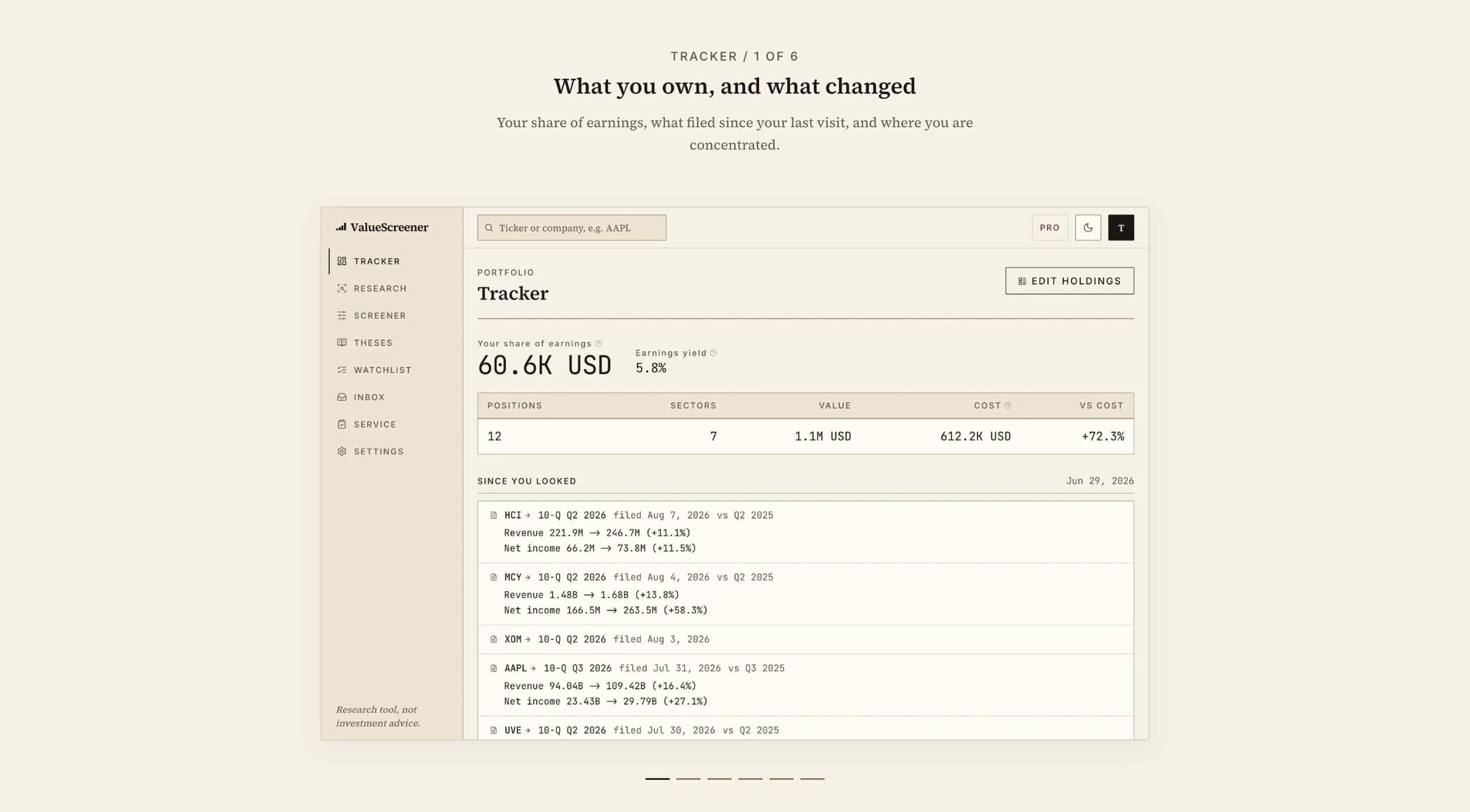 ValueScreener screenshot 1