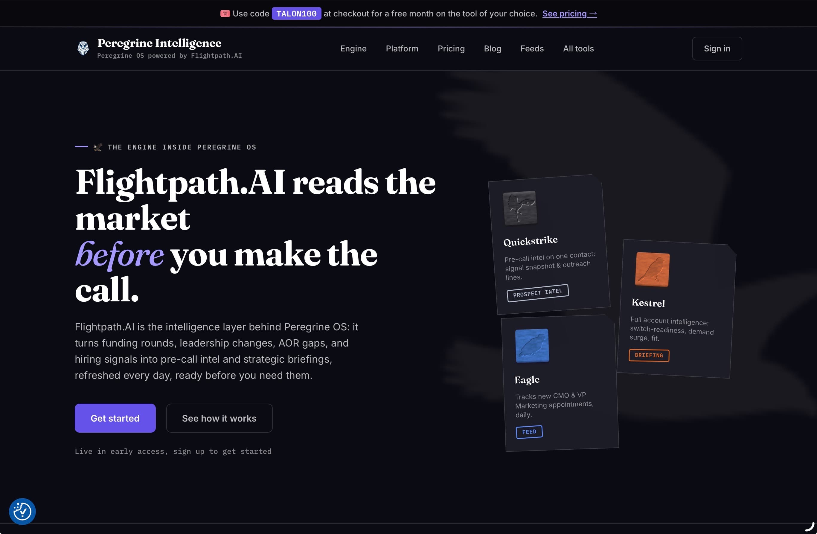 Peregrine OS screenshot 1