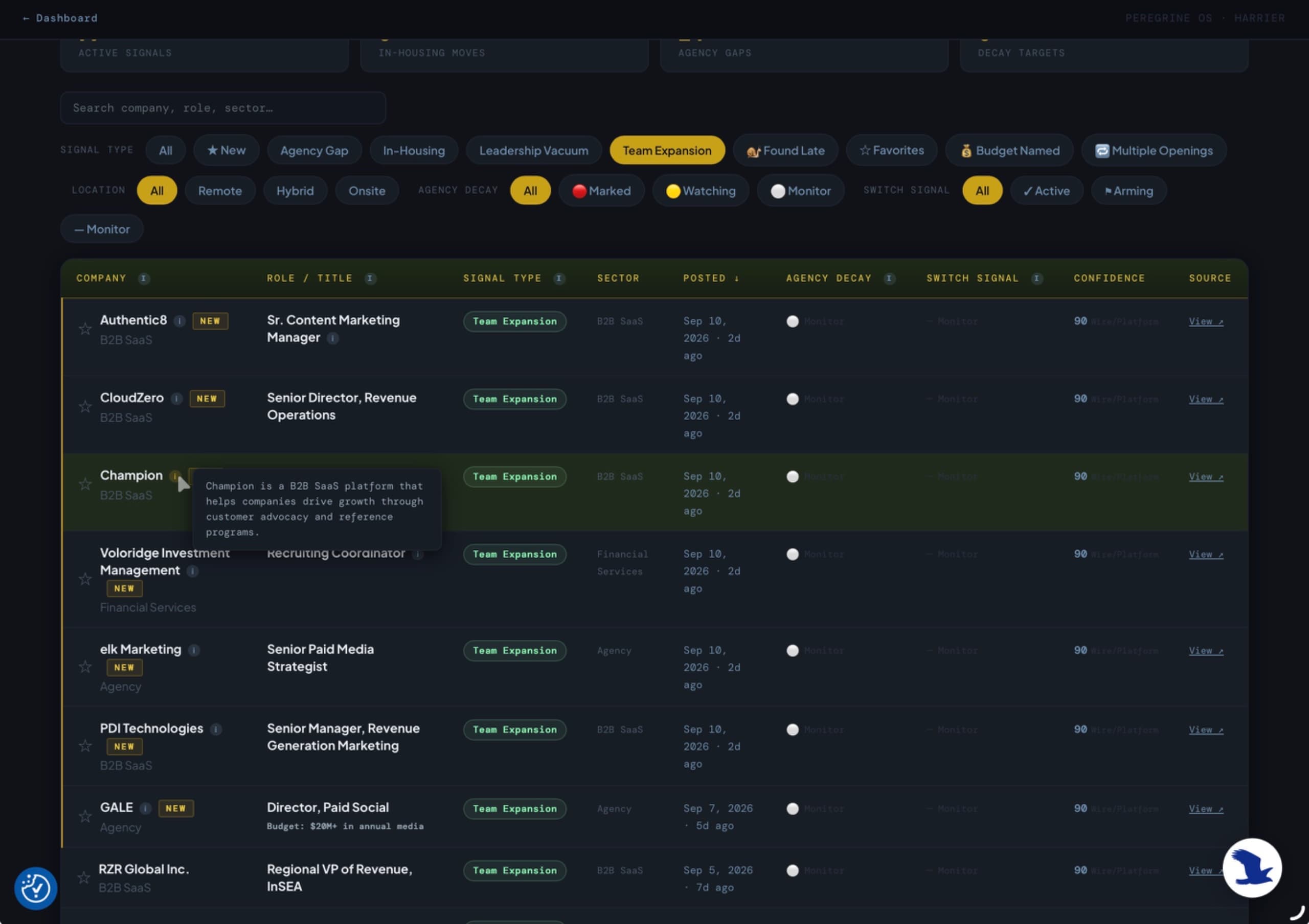 Peregrine OS screenshot 3