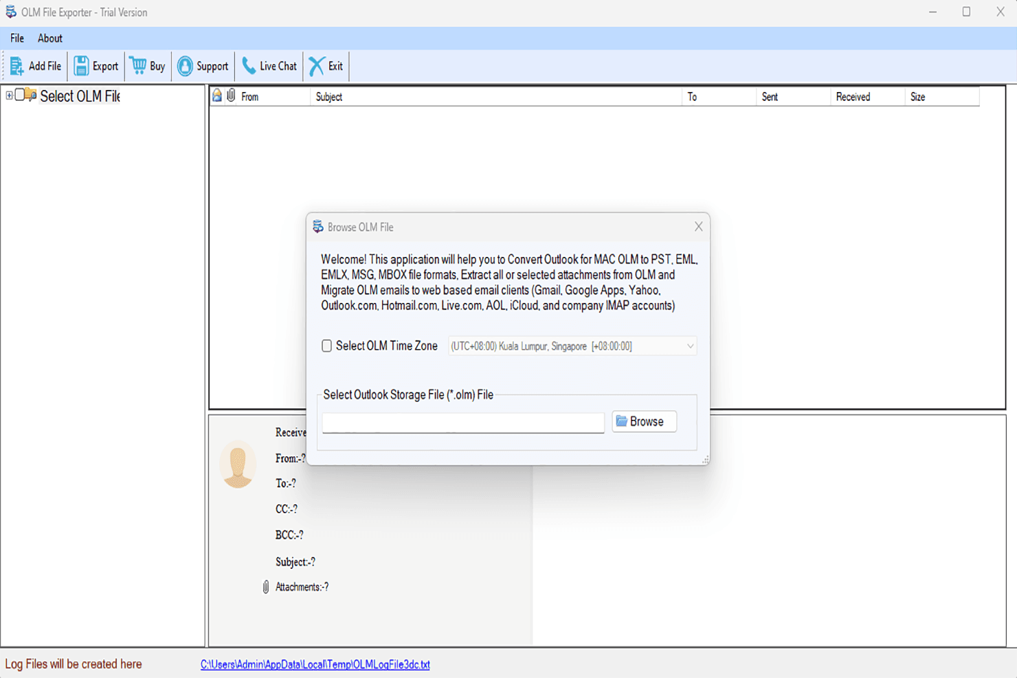 Softaken OLM to PST Converter screenshot 3