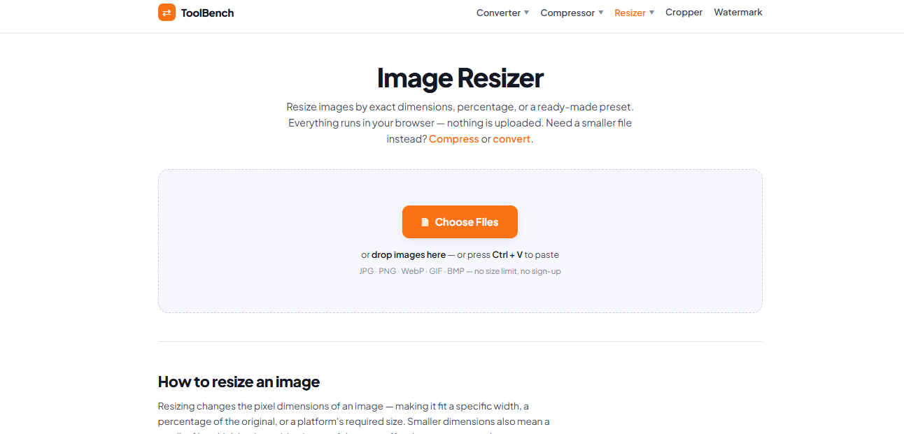 Mytoolsbench 1920x1080 Image Resizer screenshot 1