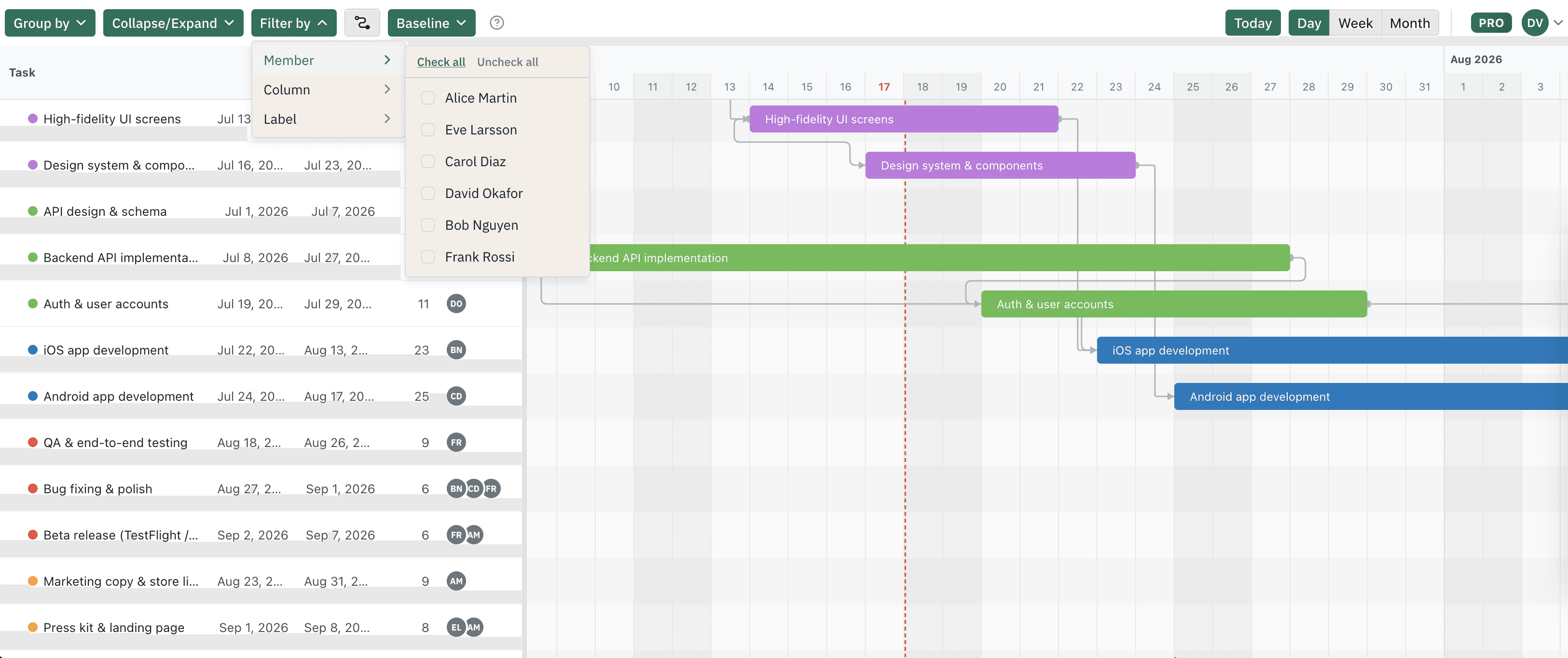 Le Gantt screenshot 2
