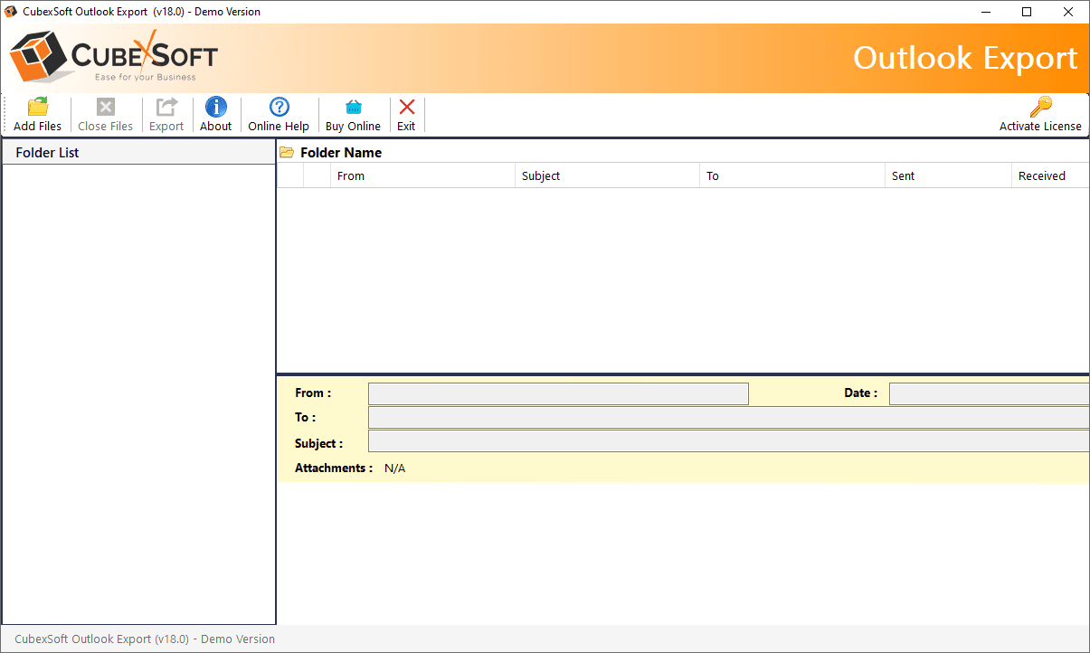 CubexSoft Outlook PST Converter screenshot 1