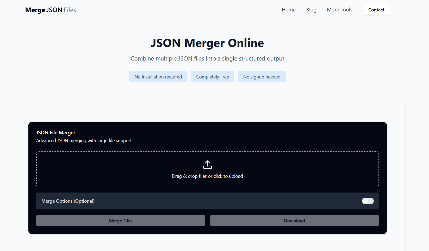 JSONMergerOnline screenshot 1
