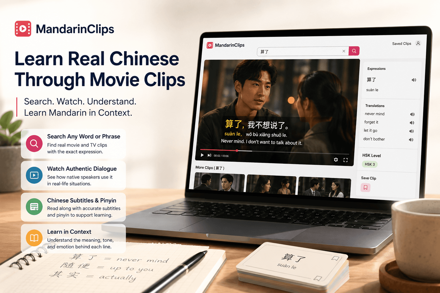 MandarinClips screenshot 1