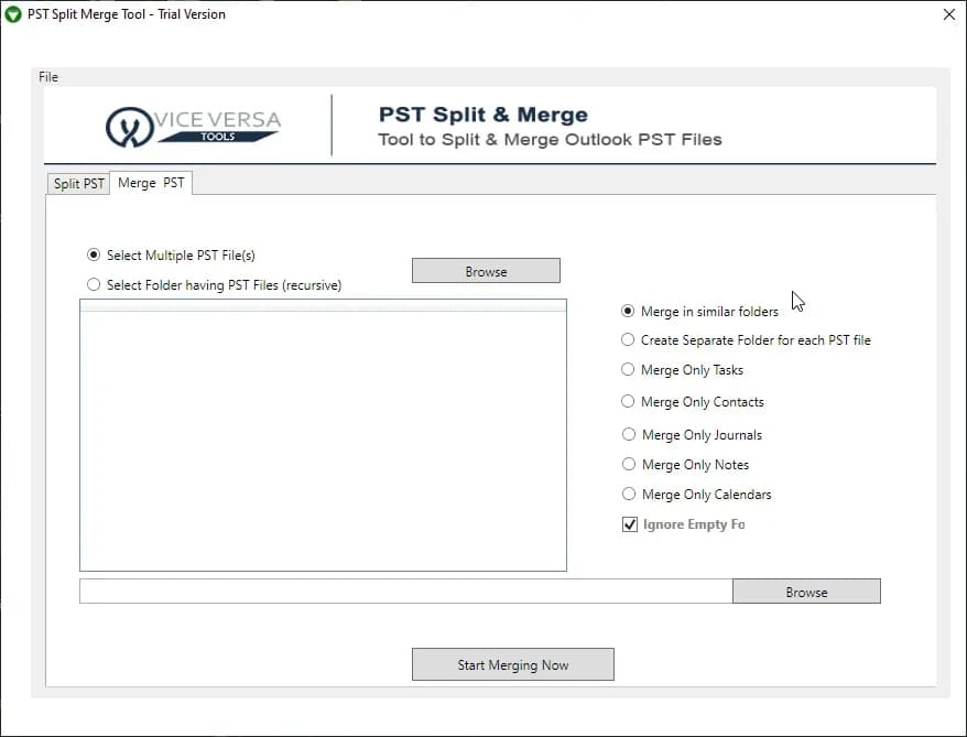 ViceVersa PST Split and Merge Software screenshot 7