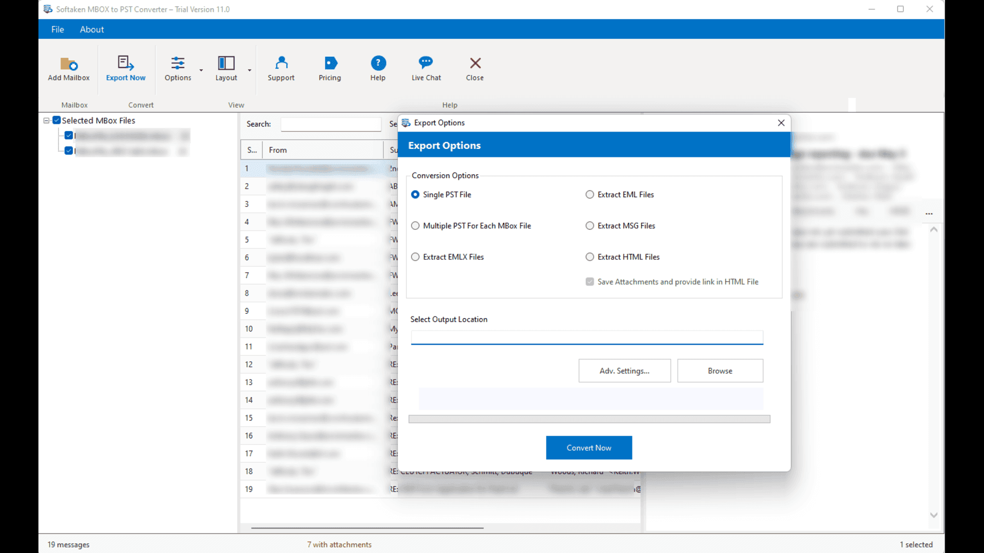 Softaken MBOX to PST Converter screenshot 1