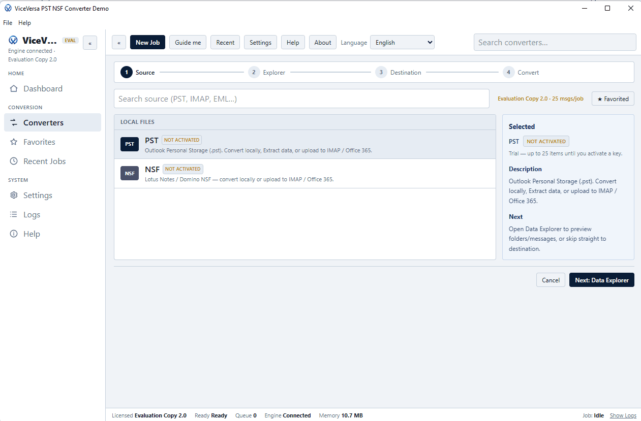 ViceVersa NSF to PST Converter screenshot 4