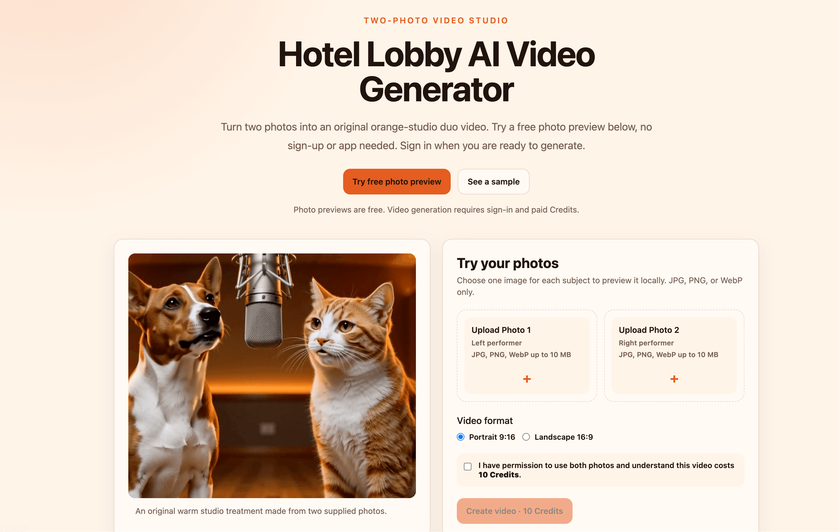 Hotel Lobby AI Video Generator screenshot 1