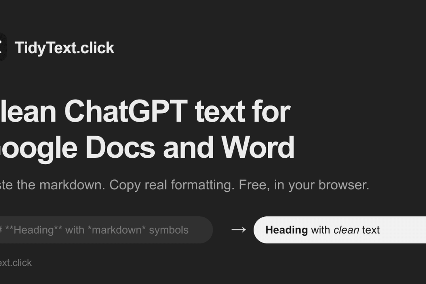 TidyText.click screenshot 1