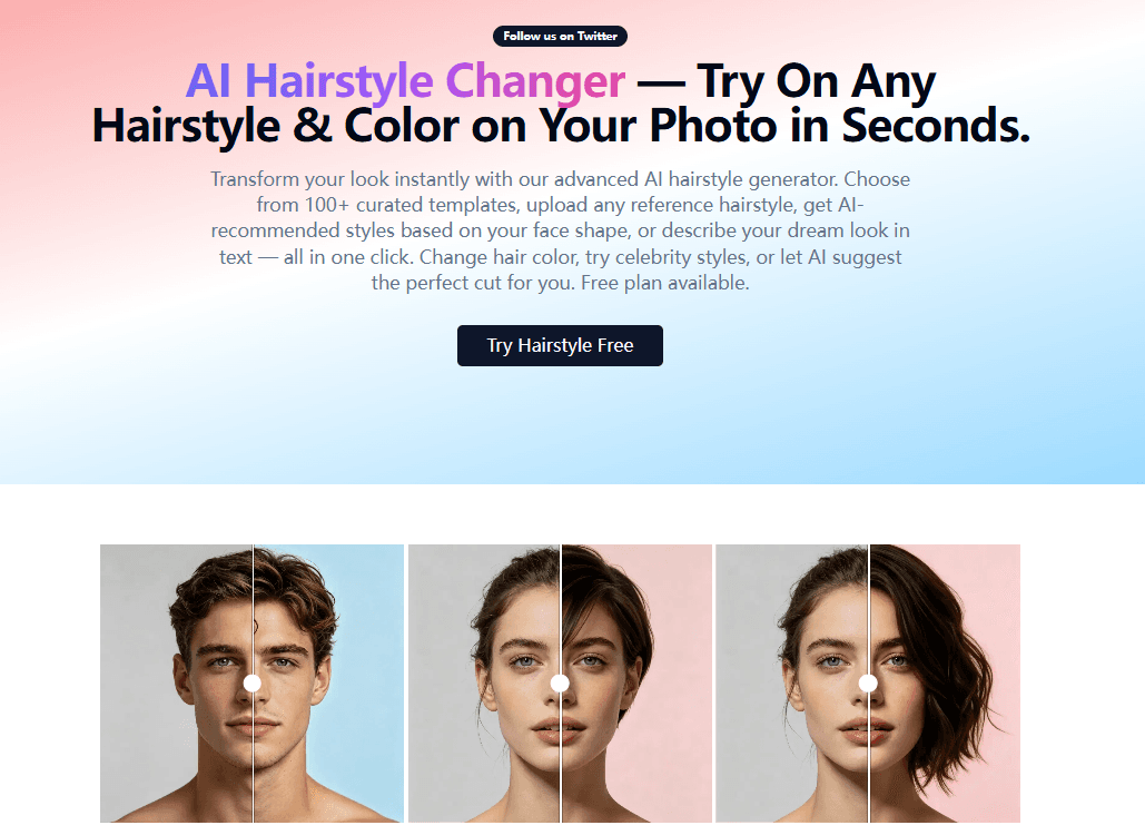 AI Hairstyle TryOn screenshot 1