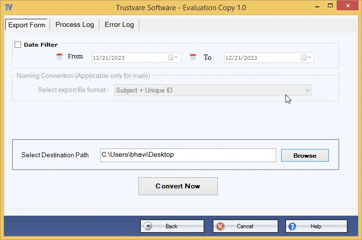 TrustVare EML to PST Converter screenshot 4