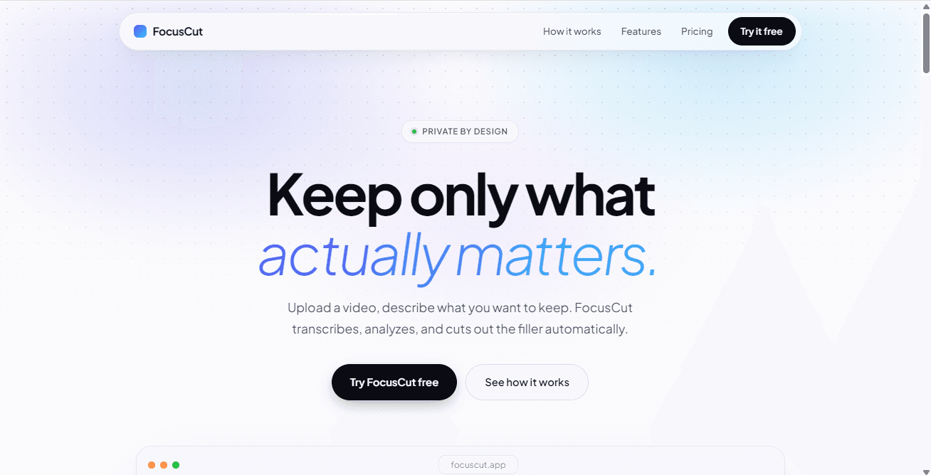 FocusCut screenshot 1