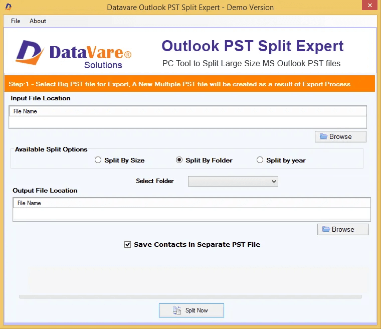 Outlook PST Split Expert screenshot 2