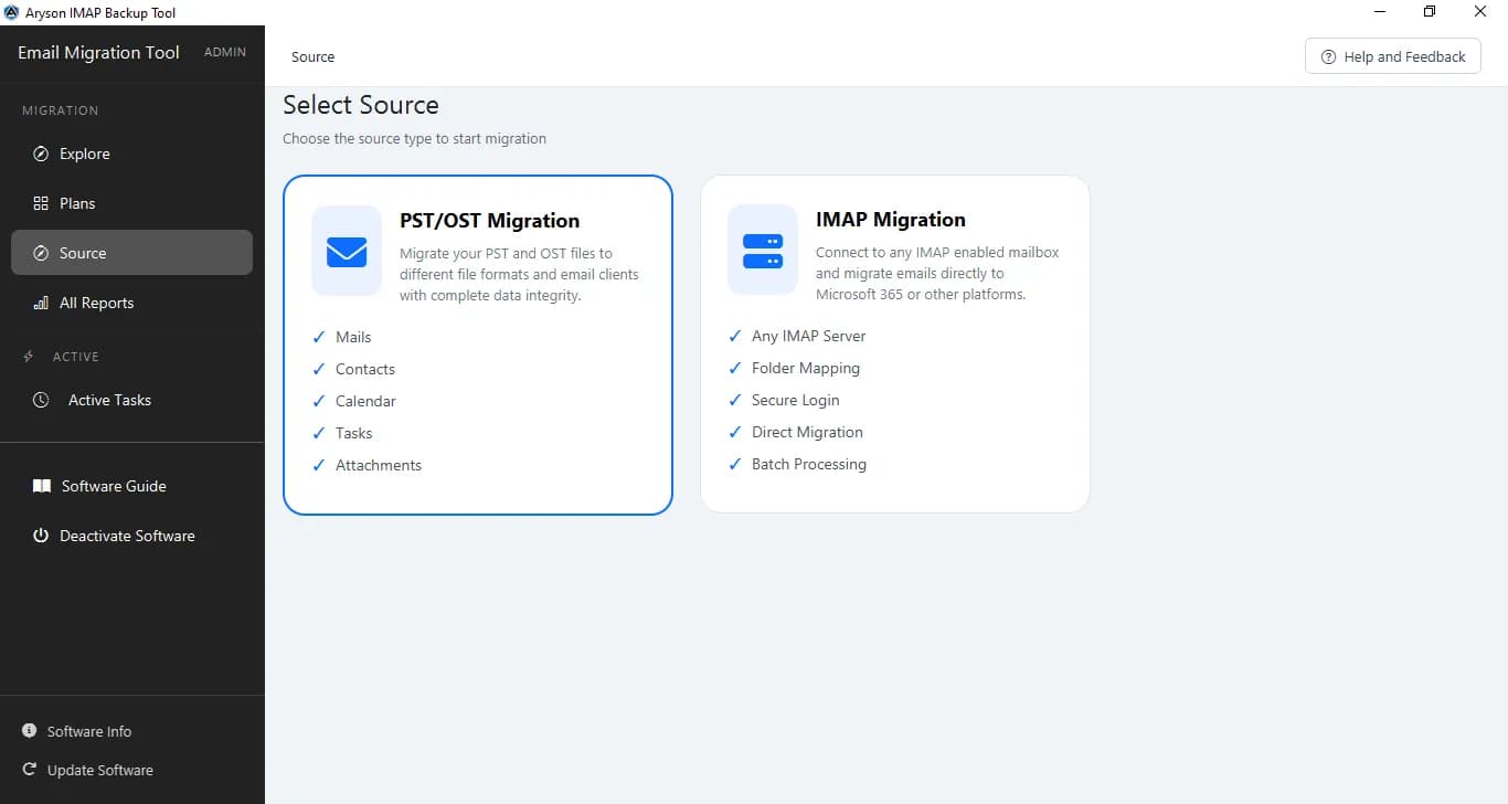 Aryson IMAP Backup Tool screenshot 1