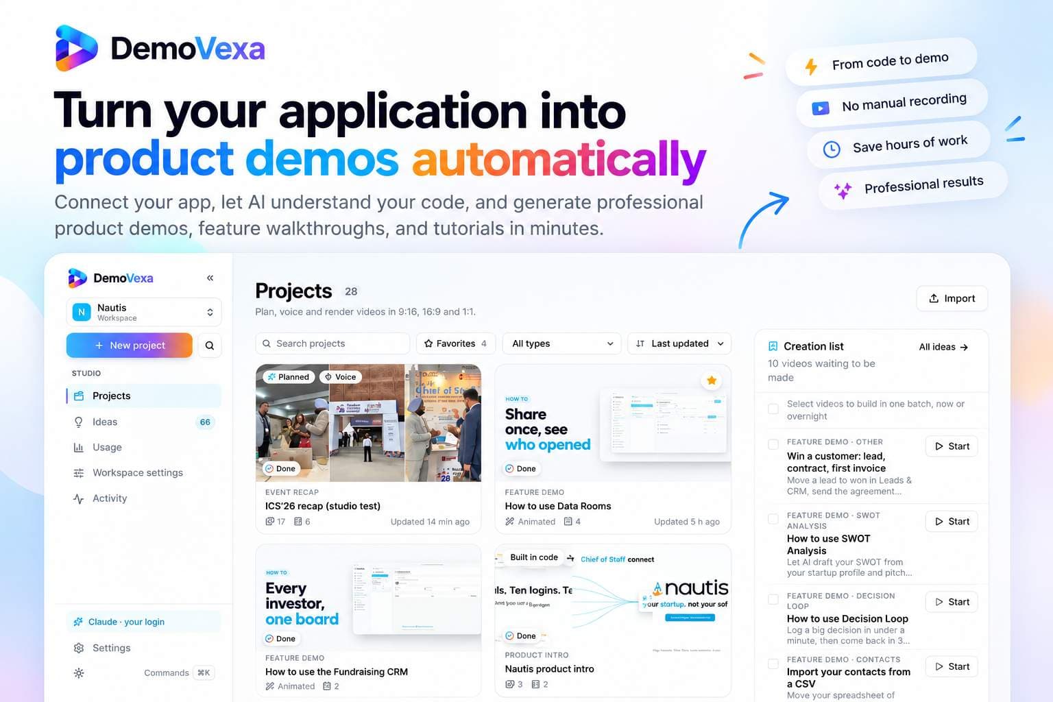 DemoVexa screenshot 1