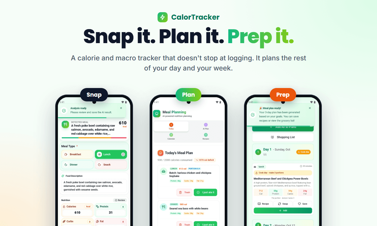 CalorTracker screenshot 1