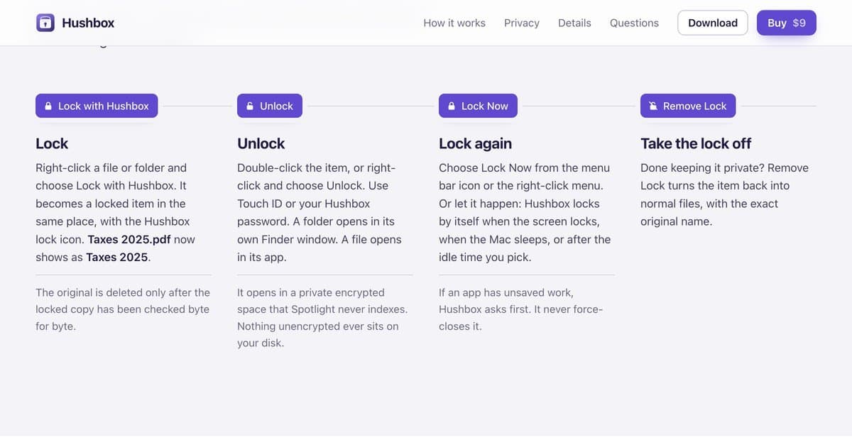 Hushbox screenshot 2