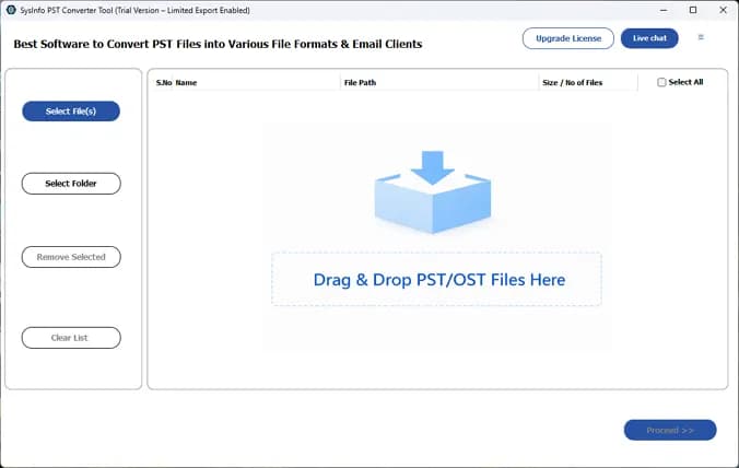 SysInfo PST Converter screenshot 1