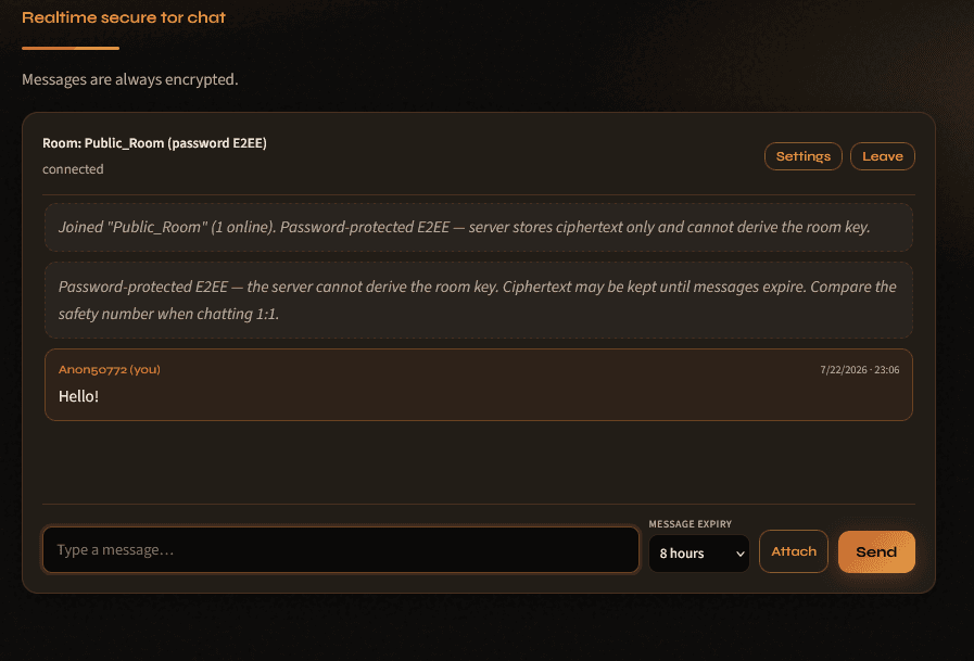OffCode Tor Chat screenshot 2