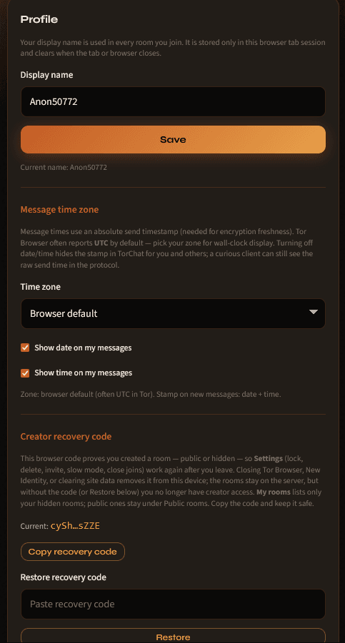 OffCode Tor Chat screenshot 3