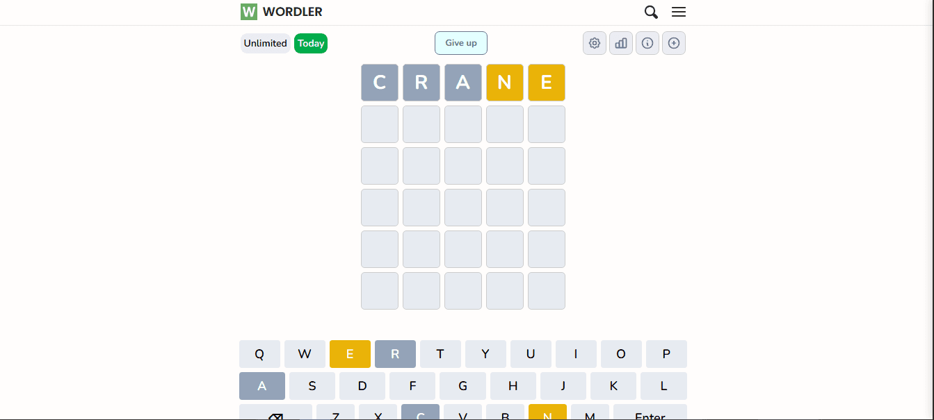 Wordler screenshot 2
