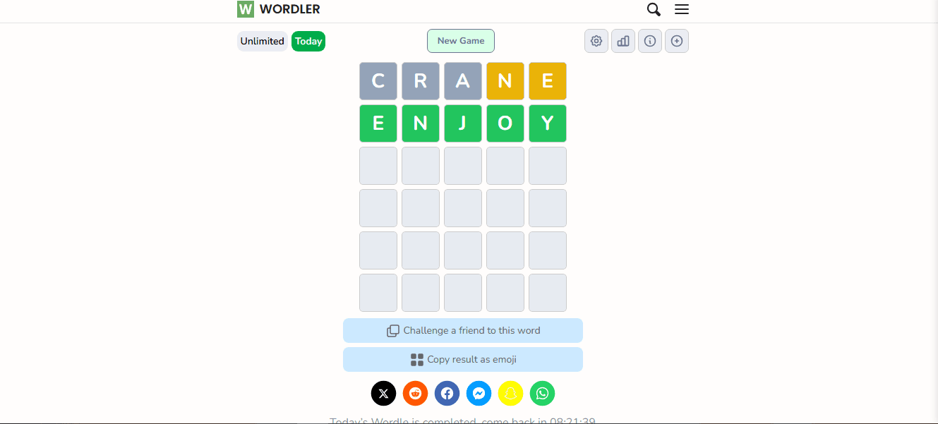 Wordler screenshot 3