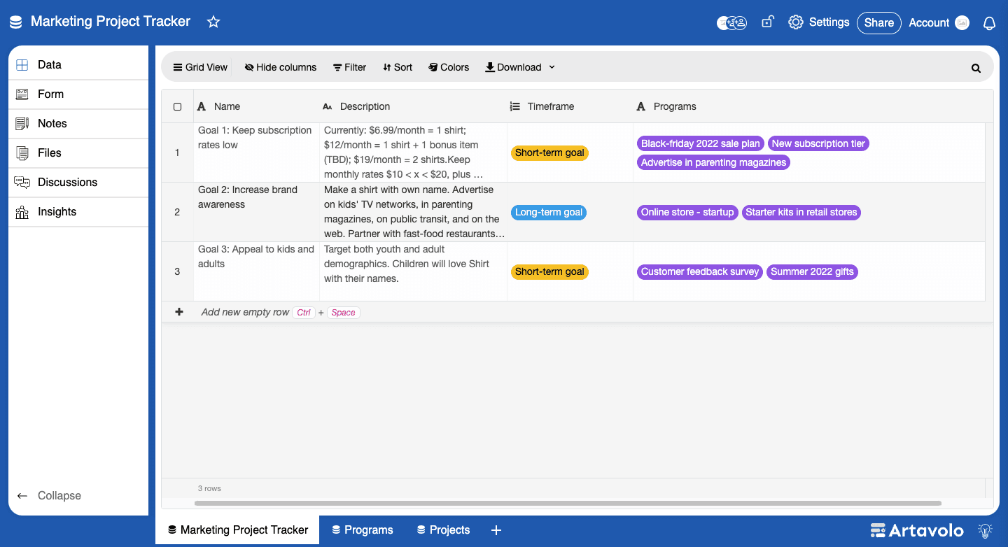 Artavolo screenshot 1