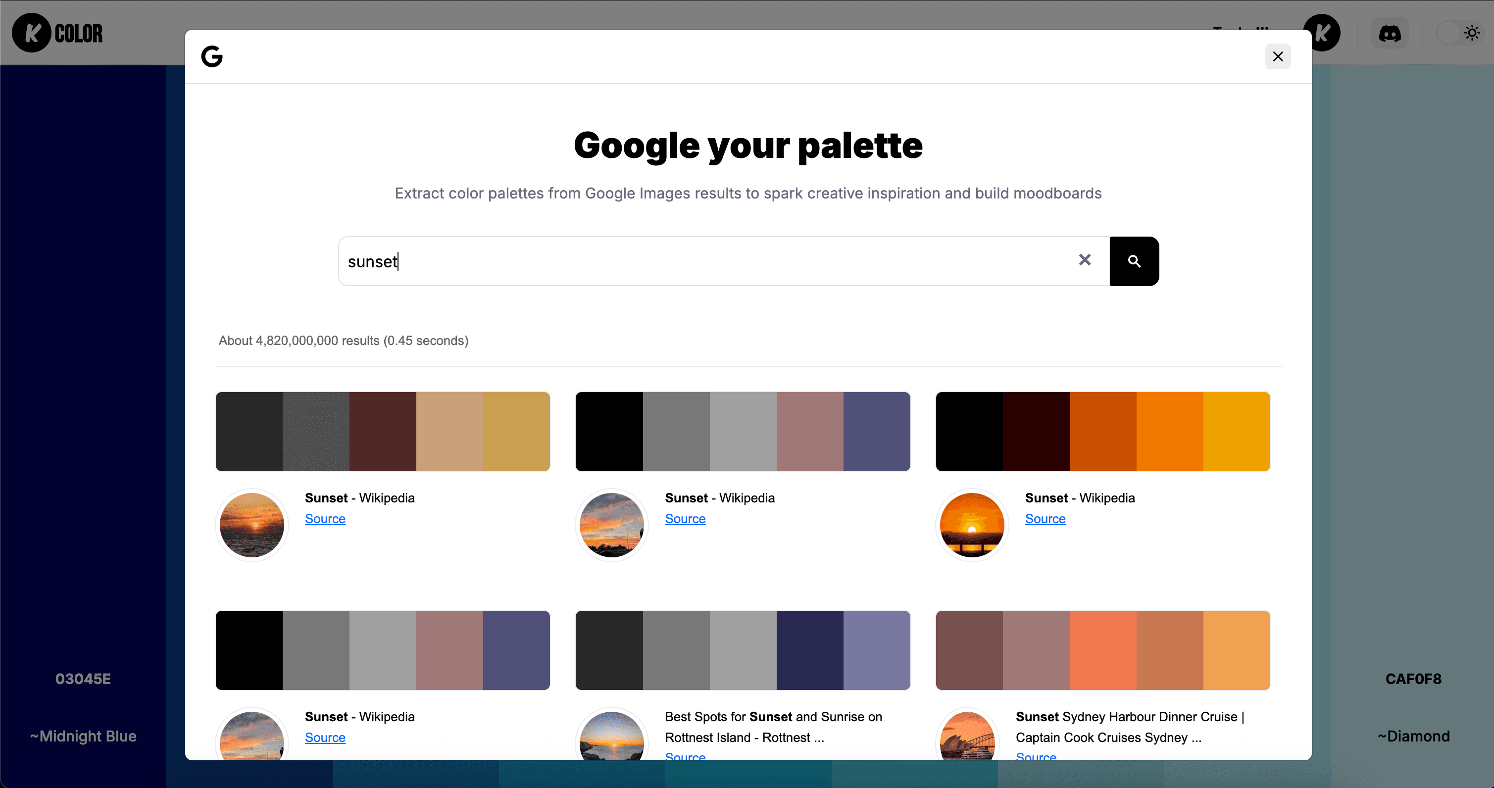 KColor screenshot 2