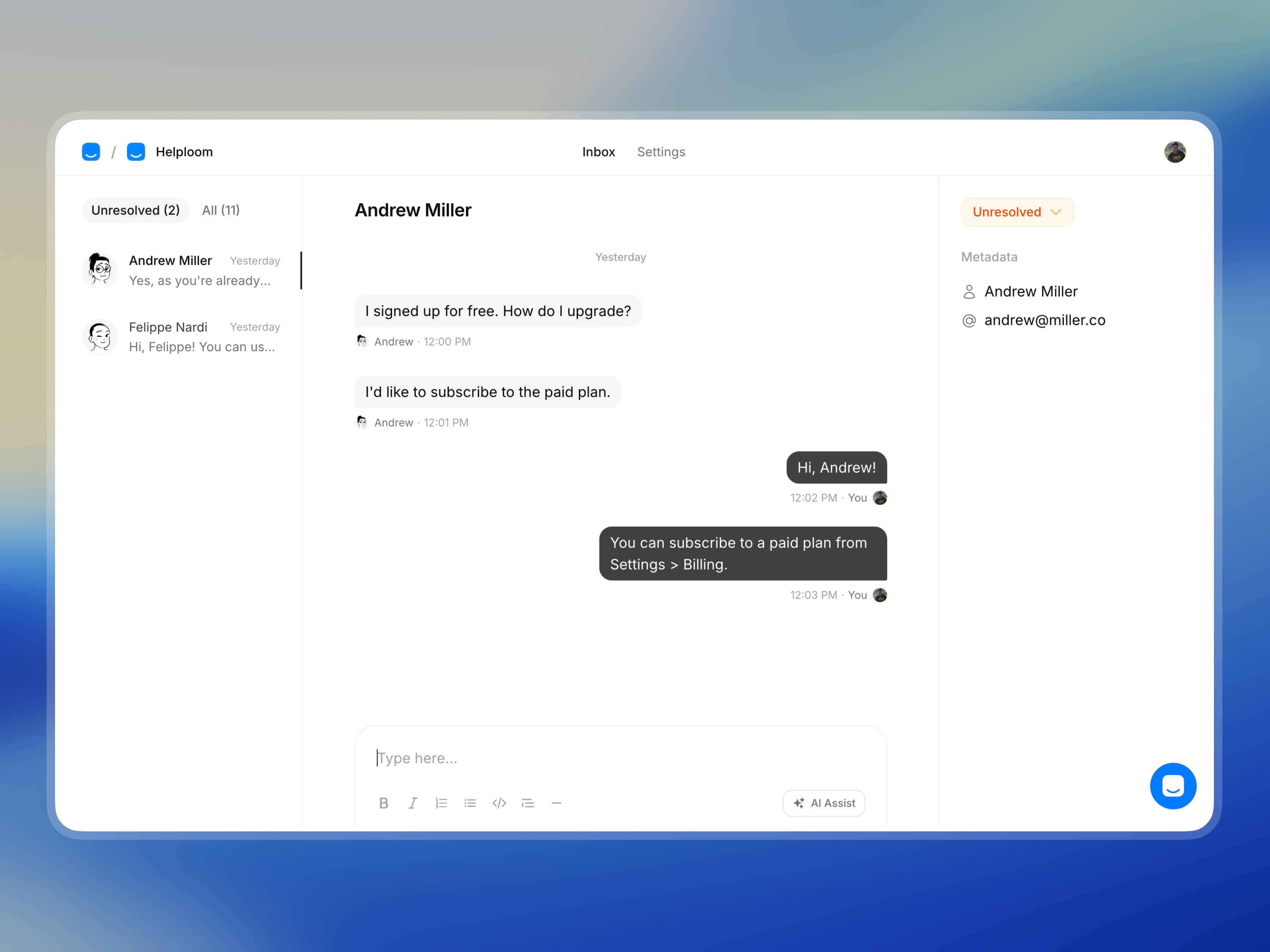 Helploom screenshot 1