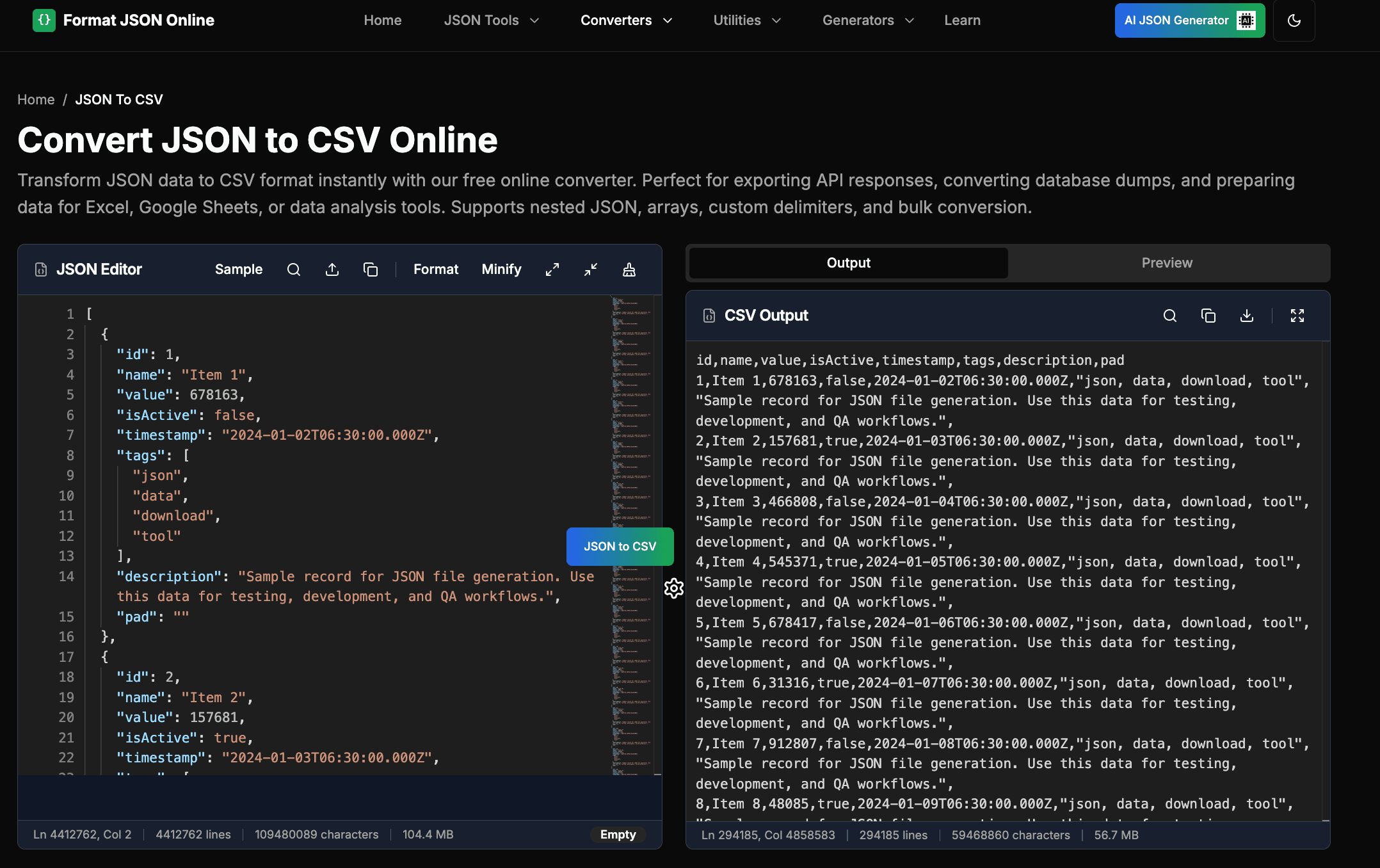 Format JSON Online screenshot 2