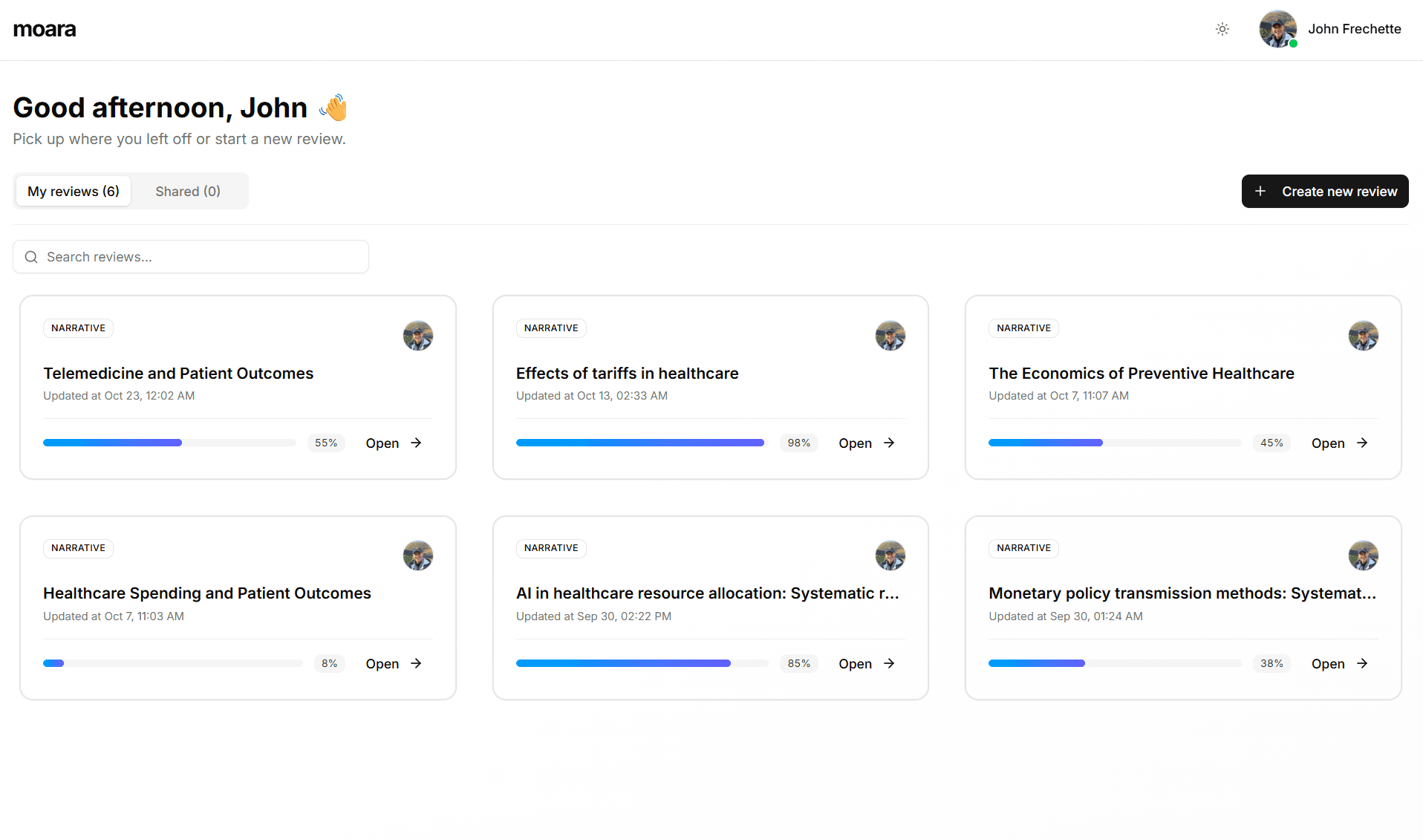 Moara.io screenshot 1
