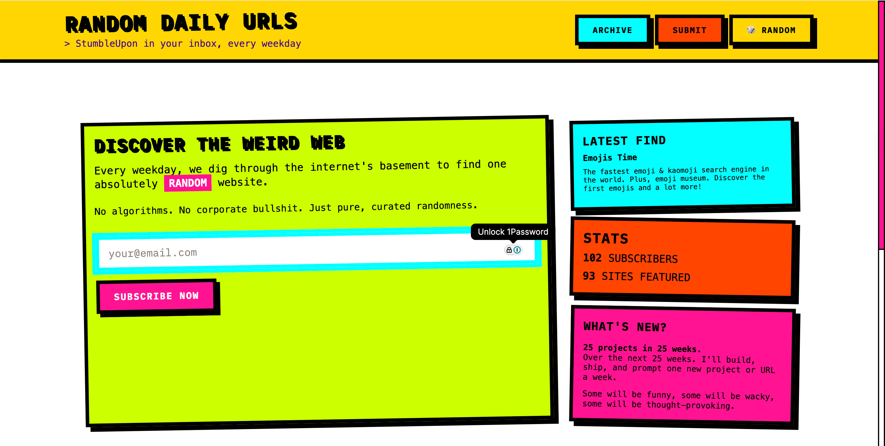 Random Daily Urls screenshot 2