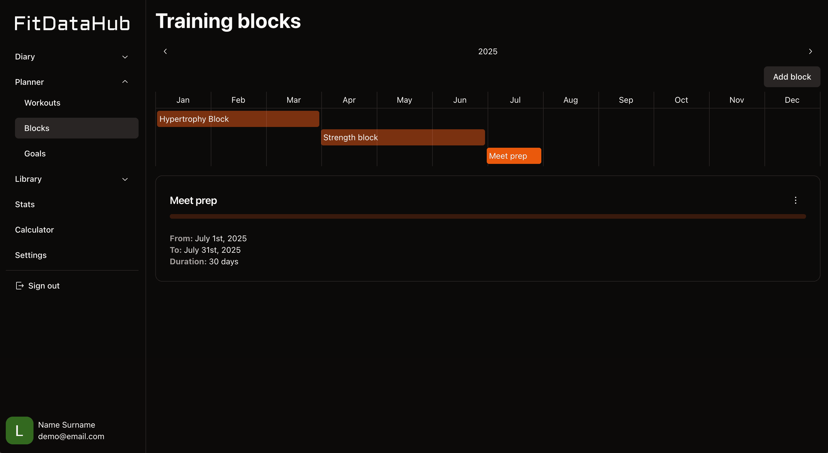 FitDataHub screenshot 3