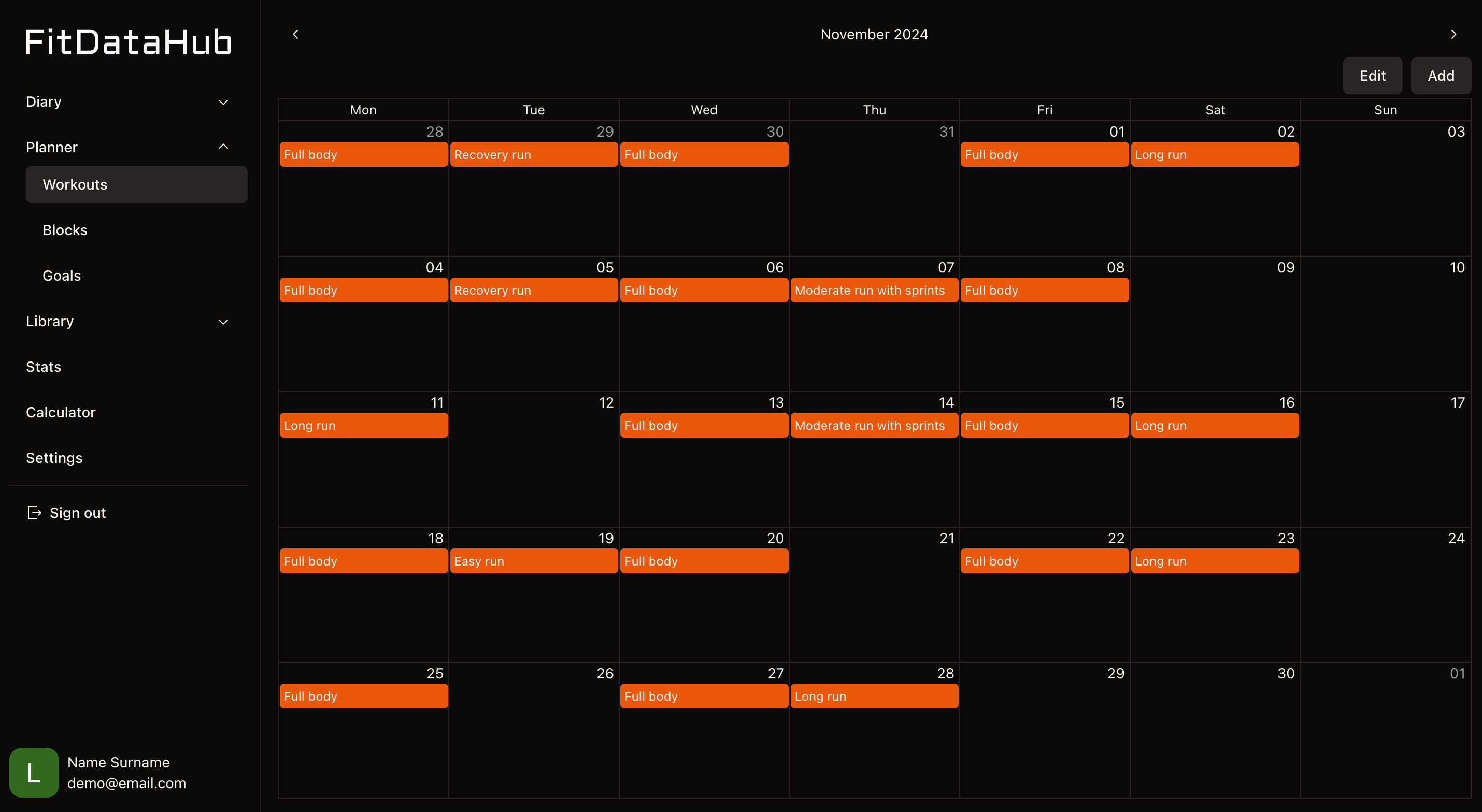 FitDataHub screenshot 4