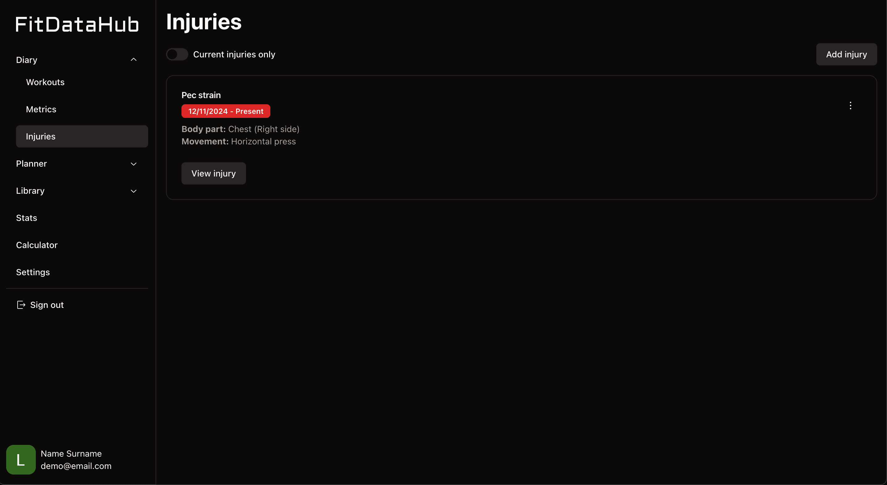 FitDataHub screenshot 5